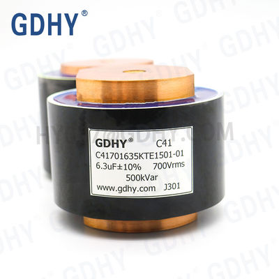 GDHY C41-TE1 6.3UF 700VAC 10% RESEMBLING ALCON FP 12-500H CELEM C500TW POLYPROPYLENE FILM CAPACITOR DIELECTRIC LOW ESR ESL PLASMA