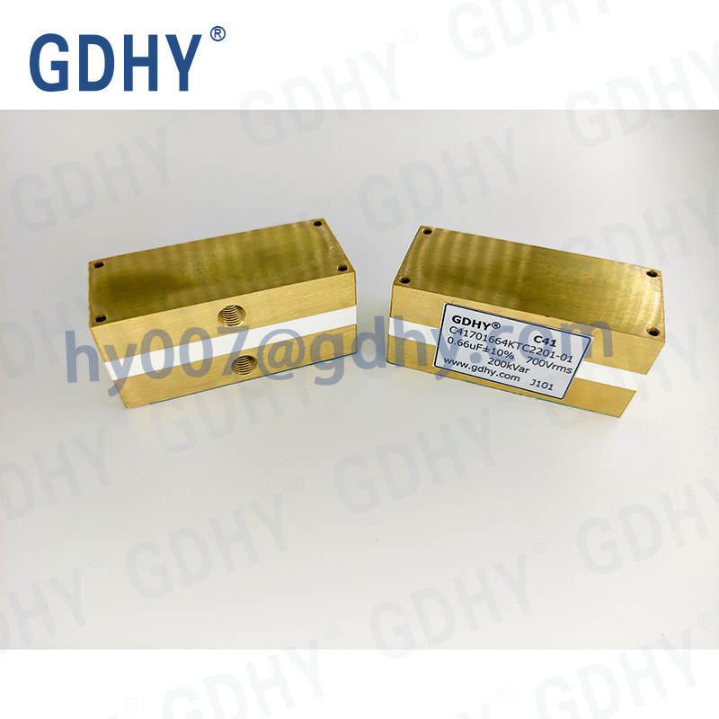 GDHY Water Cooled Capacitor C41-TC2 0.66uF 700V 200kVar Resembling Alcon FP-5-200/Celem CSM150/200 for Induction Heating Machines